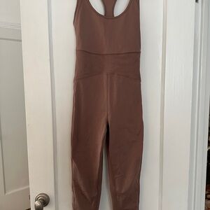 Free People Movement Brown Sleeveless Jumpsuit